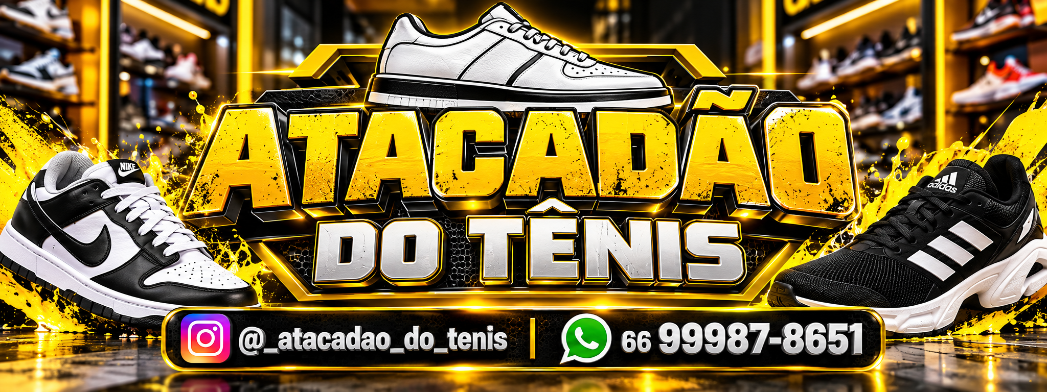 Fachada da loja Atacadão de Tênis